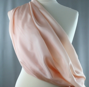 Jedwab naturalny habotai łososiowy