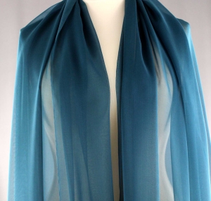 Jedwab naturalny żorżeta morska