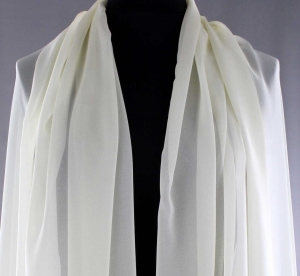 Jedwab naturalny żorżeta kremowa