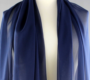 Jedwab naturalny żorżeta ciemnogranatowa