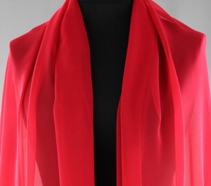 Jedwab naturalny żorżeta czerwona