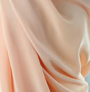 Jedwab naturalny krepa łososiowa