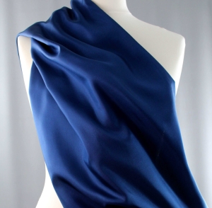 Jedwab naturalny habotai ciemny granat