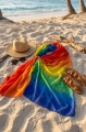 Pareo tęczowe_plaża_sandały.jpg