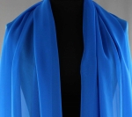 Jedwab naturalny żorżeta lazurowa