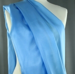 Jedwab naturalny habotai błękitny