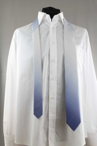 Krawat jedwabny cieniowany granatowy nr 21