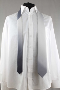 Krawat jedwabny cieniowany szary nr 19