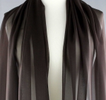 Jedwab naturalny żorżeta ciemnobrązowa