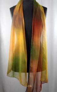 Jedwab naturalny szal ręcznie malowany 190 x 44 nr 3