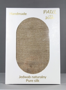 Jedwab naturalny szalik męski beżowy 145 x 15