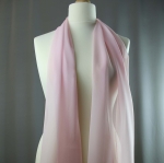 Jedwab naturalny szal żorżeta 180 x 45 jasny róż
