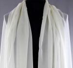 Jedwab naturalny żorżeta kremowa