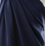 Jedwab naturalny krepa ciemnogranatowa