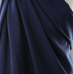 Jedwab naturalny krepa ciemnogranatowa